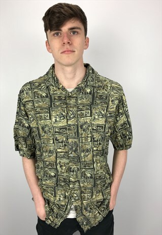 90S VINTAGE PIERRE CARDIN PATTERNED FESTIVAL SHIRT
