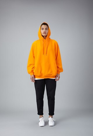 SPECKLE TERRY HOODIE IN ORANGE