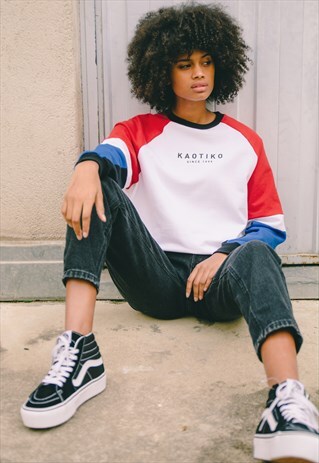 SIDNEY WHITE/RED SWEATSHIRT