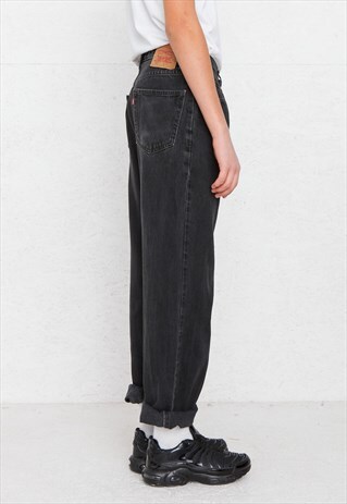 VINTAGE BLACK LEVI'S 550 FIT DENIM JEANS