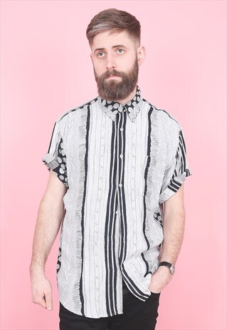VINTAGE CRAZY PATTERNED SHIRT /R12329