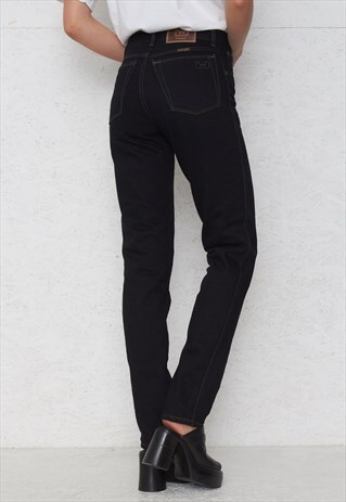 VINTAGE BLACK WRANGLER DENIM JEANS