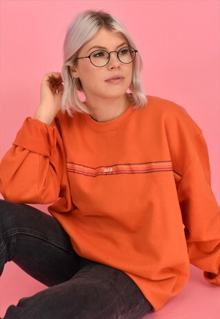 G&G UNISEX BURNT ORANGE/ORANGE FADE RIBBON SWEAT