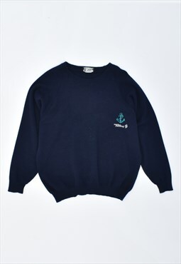 Vintage 90's Marina Yachting Jumper Sweater Navy Blue