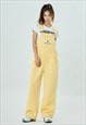 YELLOW DUNGAREES PREPPY OVERALLS KAWAII JUMPSUIT