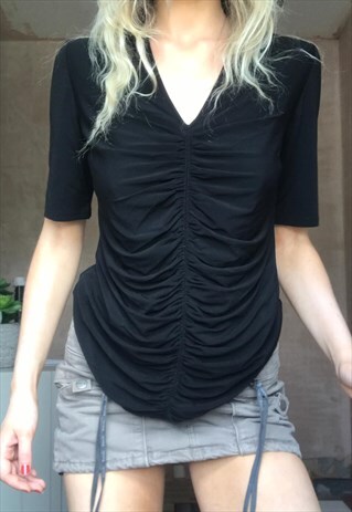 VINTAGE BURBERRY TOP, BLACK