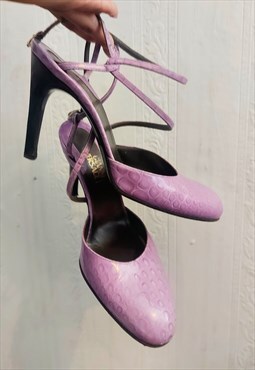 1990s Gianni Versace Lilac Shoes UK size 4 EU 37