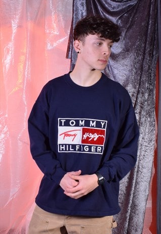 VINTAGE TOMMY HILFIGER NAVY SWEATSHIRT