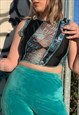 Psychedelic Print Reworked Patchwork Festival Tank Top 