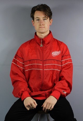 VINTAGE STARTER NHL DETROIT RED WINGS WINDBREAKER JACKET IN