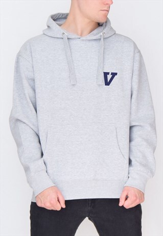 GREY V (NAVY) HOODIE