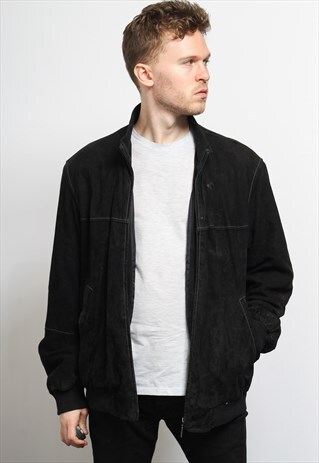 VINTAGE SUEDE BOMBER JACKET