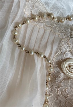 Vintage Pearl Chain Choker Necklace