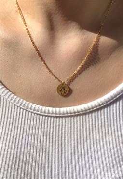Best Friend Necklace Gold Plated Friendship High Five
