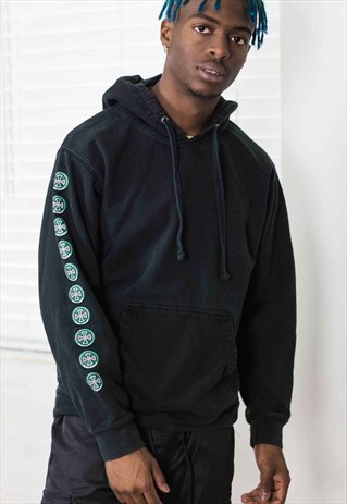 VINTAGE BLACK INDEPENDENT TRUCK HOODIE SWEATSHIRT X 19.3