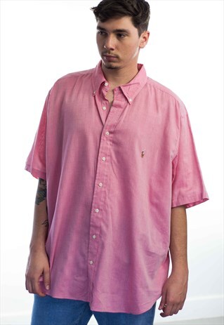 VINTAGE POLO RALPH LAUREN LOGO SHIRT 90S X 7.5