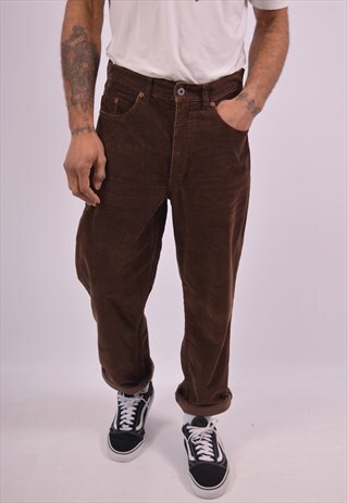 VINTAGE FILA CORDUROY TROUSERS BROWN