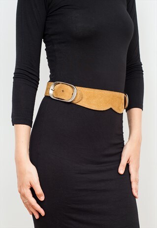 VINTAGE 70'S DOUBLE BUCKLE SUEDE BELT