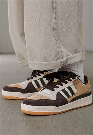 Classic sneakers chunky sole trainers skater shoes in brown