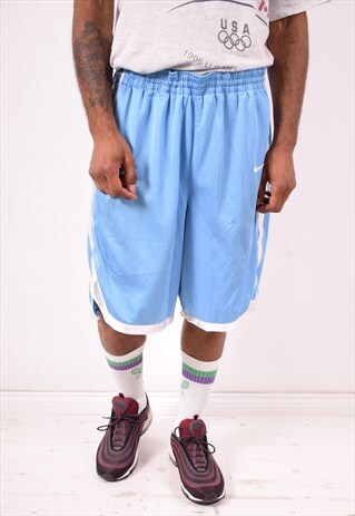 NIKE MENS VINTAGE SHORTS XL BLUE 90S