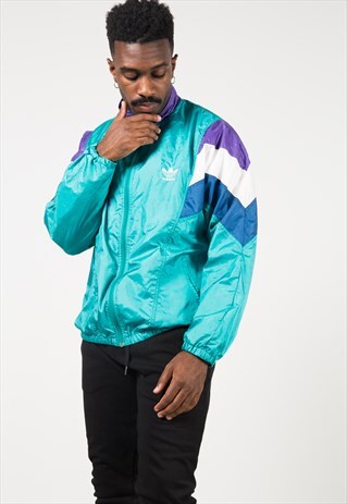 VINTAGE 80S USA ADIDAS SHELL SPORT JACKET / S1193