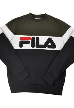 Vintage Fila Sweatshirt Black/Green XS