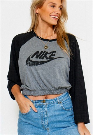 VINTAGE 90'S REWORKED CONTRAST SLEEVE NIKE T-SHIRT
