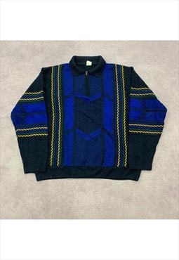 Vintage abstract knitted jumper Men's M