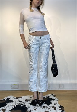 Y2K cropped cargo trousers