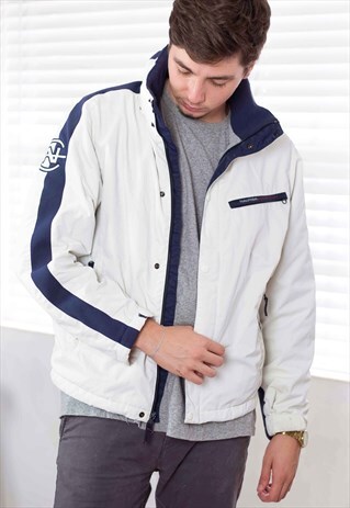 VINTAGE NAUTICA WINDBREAKER JACKET LOGO 90S M 30.3