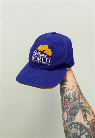 Vintage 90s Cadburys World Embroidered Hat Cap