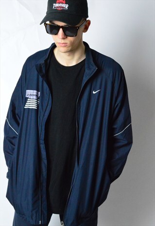 NAVY BLUE NIKE LIGHTWEIGHT SPORTS TRACK JACKET
