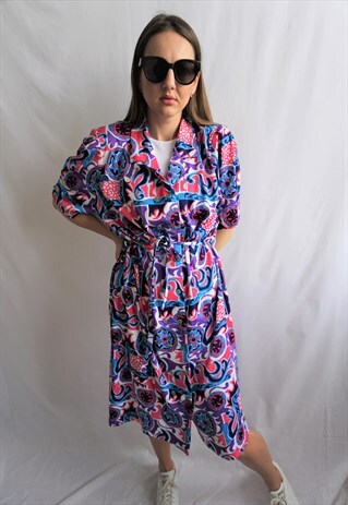 VINTAGE SUMMER MIDI DRESS DRESSES SHORT SLEEVES FLORAL