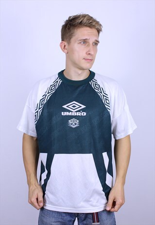 VINTAGE UMBRO BIG LOGO MENS T-SHIRT TOP JERSEY SHIRT