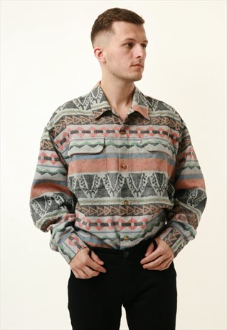 90S VINTAGE OLDSCHOOL ELMIOR COTTON/NYL SHIRT 16274