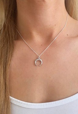 Silver Horn Necklace 
