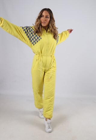 VINTAGE FULL SKI SUIT SNOW SPORTS PETITE UK 6 - 8 XS (X5M)
