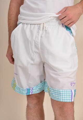 VINTAGE 80'S RENAULT AUTO SPORTS SHORTS BLUE 30"
