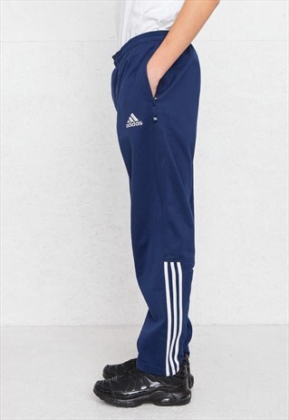 VINTAGE RETRO BLUE ADIDAS TRACK BOTTOMS JOGGERS