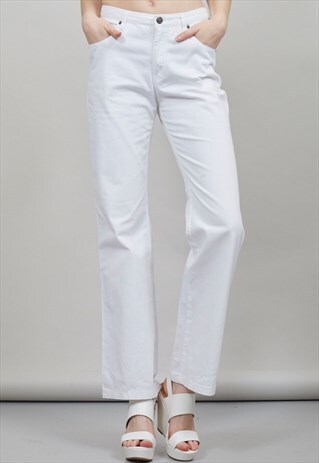 VINTAGE HIGH WAISTED 90'S WHITE ARMANI JEANS