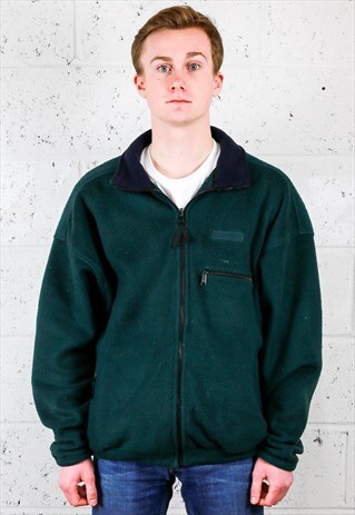 SPRAYWAY POLARTEC DARK FOREST GREEN ZIP-UP FLEECE