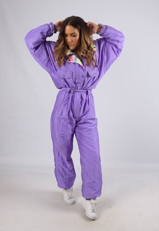 VINTAGE FULL SKI SUIT SNOW SPORTS UK 14 L (AXBA)