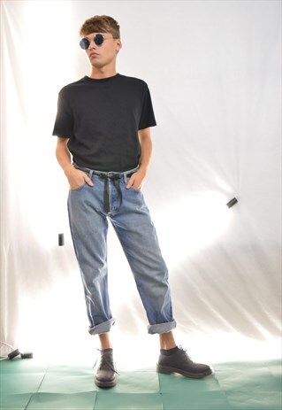 LEE VINTAGE DENIM BLUE TROUSERS