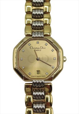 Vintage Dior CD Watch, gold/ silver, steel, water resistant