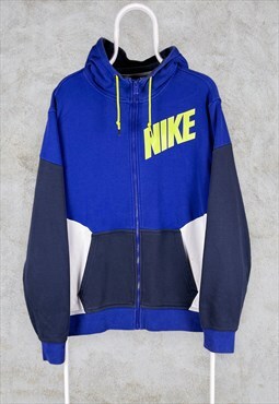 Vintage Blue Nike Hoodie Zip Up XL