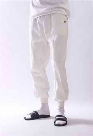 VINTAGE MENS LACOSTE LOGO TROUSERS JOGGER SUIT SWEAT PANTS