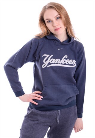 VINTAGE NIKE YANKEES HOODIE NAVY