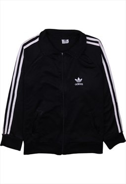 Vintage 90's Adidas Sweatshirt Sportswear Full Zip Up Black