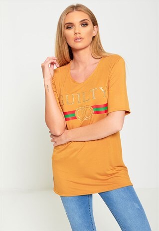 GUILTY SLOGAN T-SHIRT