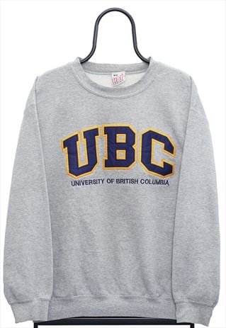 Vintage UBC Spellout Grey Sweatshirt Mens